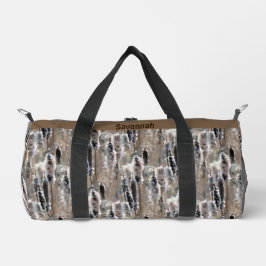 Fluffy Cattails Naturmuster Personalisiert Duffle Bag