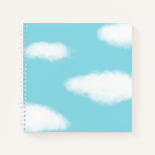Fluffy Clouds Blue Sky Notebook Notizbuch