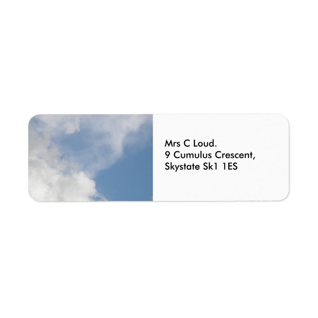 Fluffy Clouds Custom Labels (Vorne)