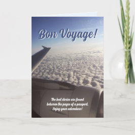 Fluffy Clouds Travel Bon Voyage Karte