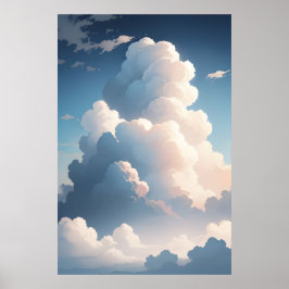 Fluffy Cloudscape schön Poster