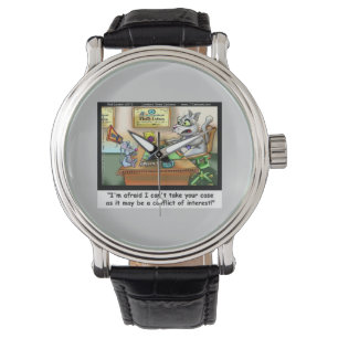 Fluffy Cohen Atty bei Claw Funny Cat Lawyer Watch Armbanduhr