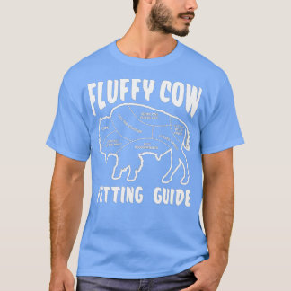 Fluffy Cow Buffalo Animal Petting Chart für Bison T-Shirt