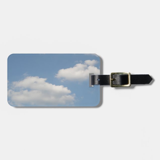 Fluffy Cumulus Clouds Custom Luggage Tag Gepäckanhänger (Vorderseite horizontal)
