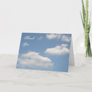 Fluffy Cumulus Clouds Custom Thank You Card Dankeskarte