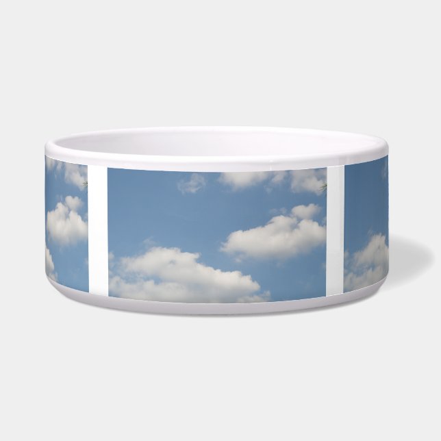 Fluffy Cumulus Clouds Dog Bowl Napf (Vorderseite)