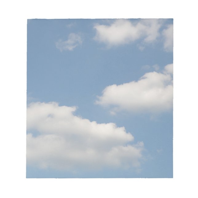 Fluffy Cumulus Clouds Notepad Notizblock (Vorderseite)