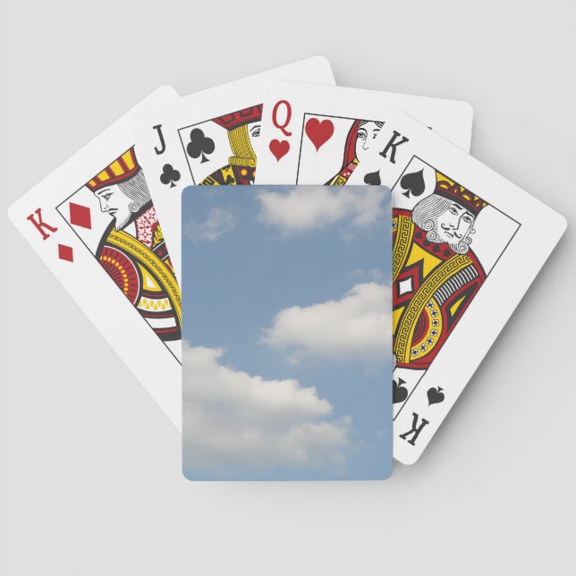 Fluffy Cumulus Clouds Playing Cards Spielkarten (Rückseite)
