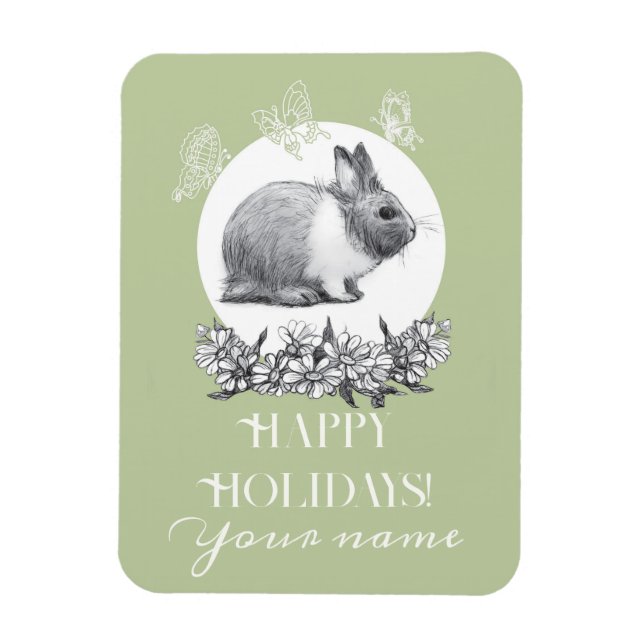 Fluffy des Kaninchens Magnet (Vertikal)