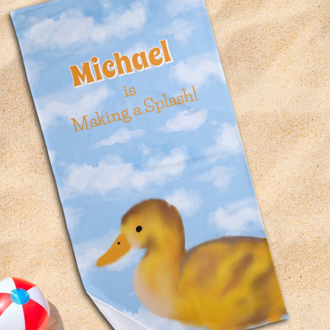 Fluffy Duck Personalisiert Strandtuch (Von Creator hochgeladen)