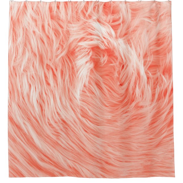 Fluffy-Fake-Spinnstoff-Pelz Duschvorhang (Vorderseite)