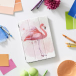 Fluffy Flamingo iPad Pro Cover<br><div class="desc">"Fluffy Flamingo" von Fab Funky.  Ein Single Flamingo im Aquarellstil.</div>