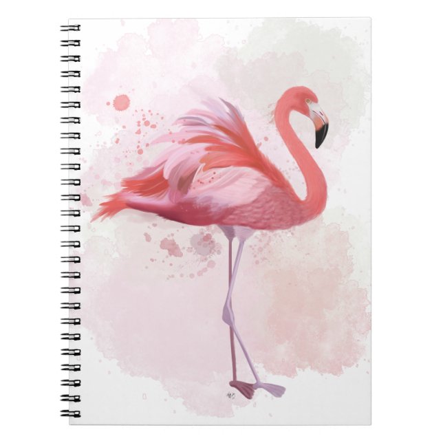 Fluffy Flamingo Notizblock (Vorderseite)
