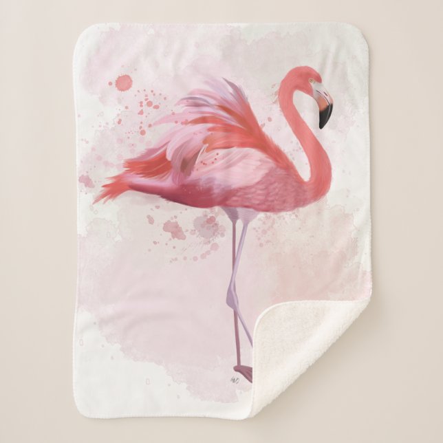 Fluffy Flamingo Sherpadecke (Vorderseite)