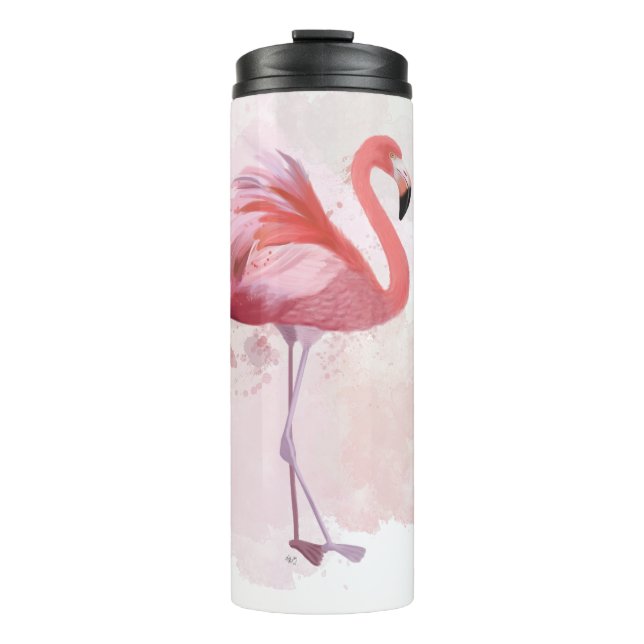 Fluffy Flamingo Thermosbecher (Vorderseite)