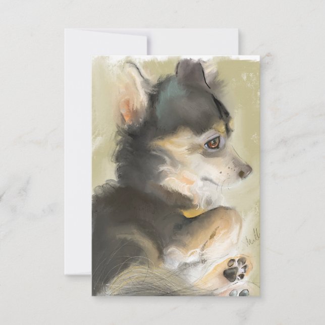 Fluffy Fritter Art Card Dankeskarte (Vorderseite)