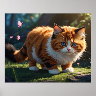 *~* Fluffy Furry Kitty Cat 5:4 Feline Kitten Poster