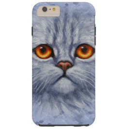 Fluffy Gray Tabby Cat Kitten Face Case-Mate iPhone Hülle