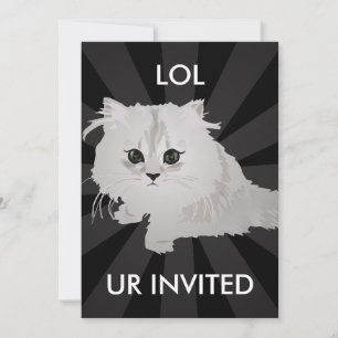 Fluffy Kitten Einladung