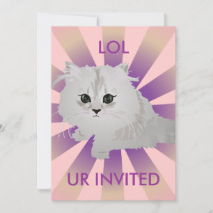 Fluffy Kitten Einladung