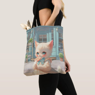 Fluffy Kitten mit Lollipop im Konditorei Shop