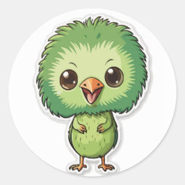 Fluffy Kiwi Bird Sticker - Ein Niedliches und undu
