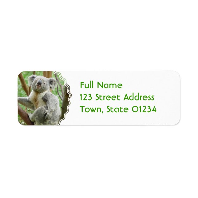 Fluffy Koala Mailing Labels (Vorne)