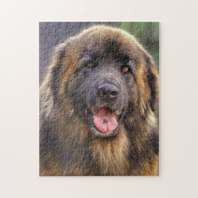 Fluffy Leonberger Hund Puzzle (Vertikal)