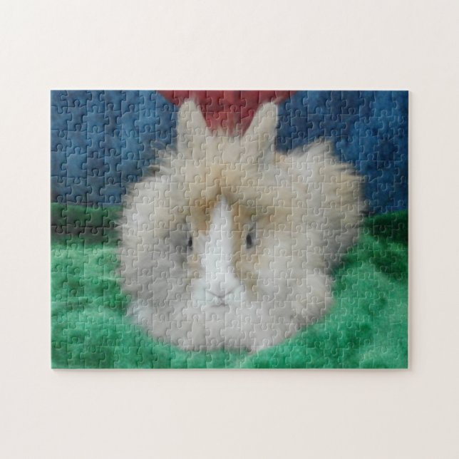 Fluffy Lionhead Bunny Rabbit Puzzle (Horizontal)