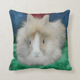 Fluffy Lionhead Pet Bunny Rabbit Throw Kissen