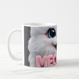 Fluffy Meoww Cat Mug Kaffeetasse