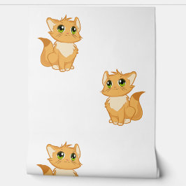 Fluffy Orange Cats Design Tapete