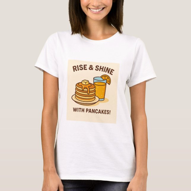 Fluffy Pancakes & Fresh Orange Juice - Frühstück B T-Shirt (Vorderseite)