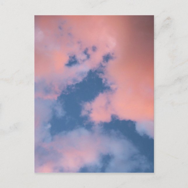 Fluffy Peach Clouds at Sunset Postkarte (Vorderseite)