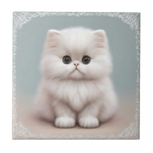 Fluffy Persian Kinderzimmer Cat Art Fliese