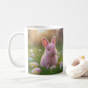 Fluffy Pink Bunny Oaster Kaffeetasse