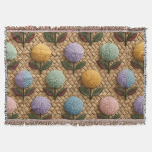 Fluffy Pom-Pom Blume mit einer Touch Whimsy Decke