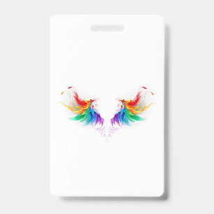 Fluffy Rainbow Wings Ausweis