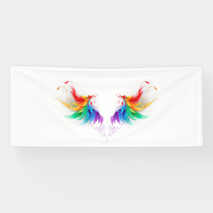 Fluffy Rainbow Wings Banner