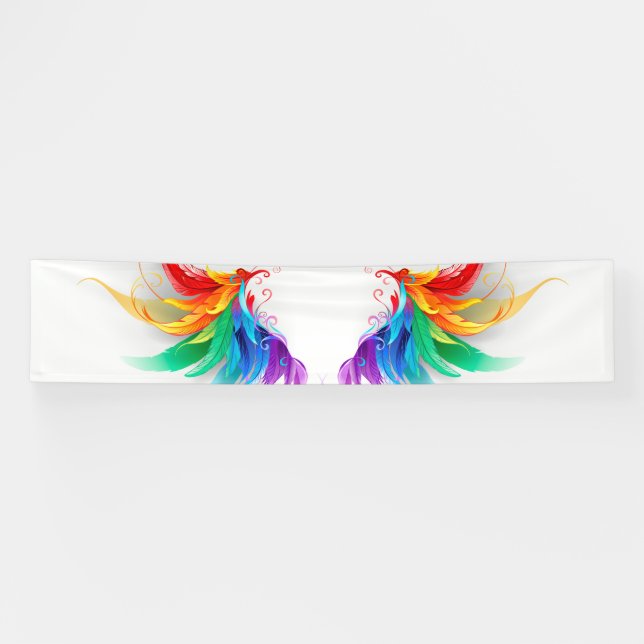Fluffy Rainbow Wings Banner (Horizontal)