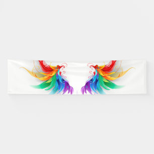 Fluffy Rainbow Wings Banner