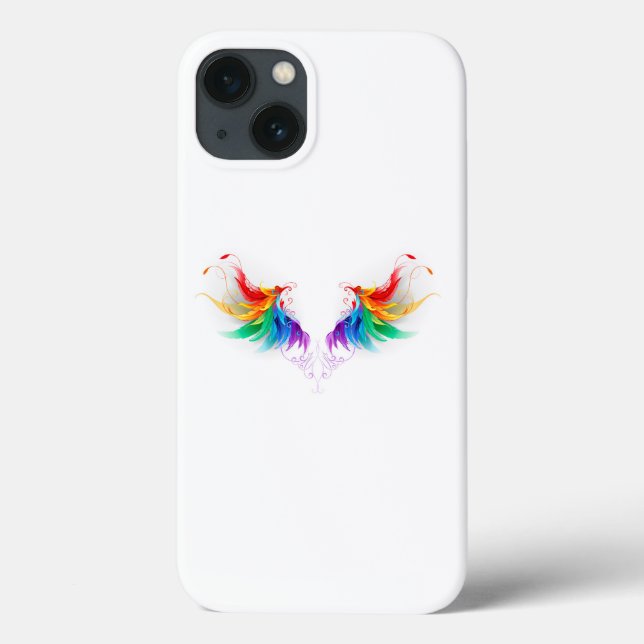 Fluffy Rainbow Wings Case-Mate iPhone Hülle (Rückseite)