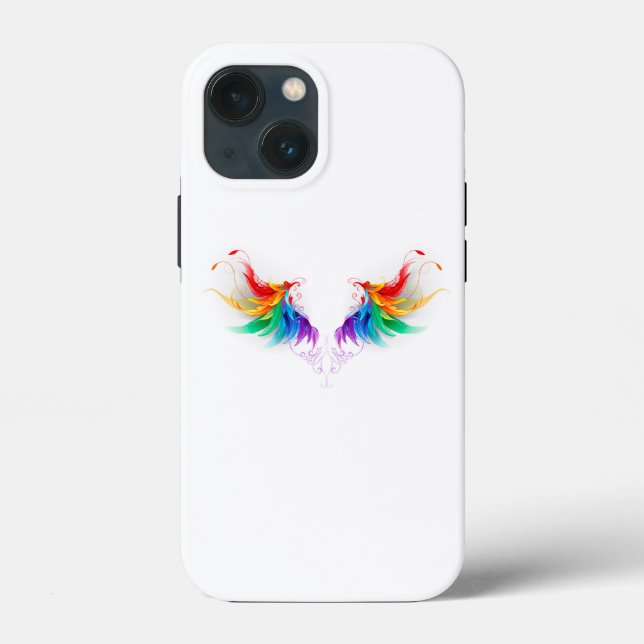 Fluffy Rainbow Wings Case-Mate iPhone Hülle (Rückseite)