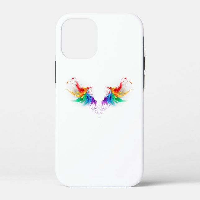 Fluffy Rainbow Wings Case-Mate iPhone Hülle (Rückseite)