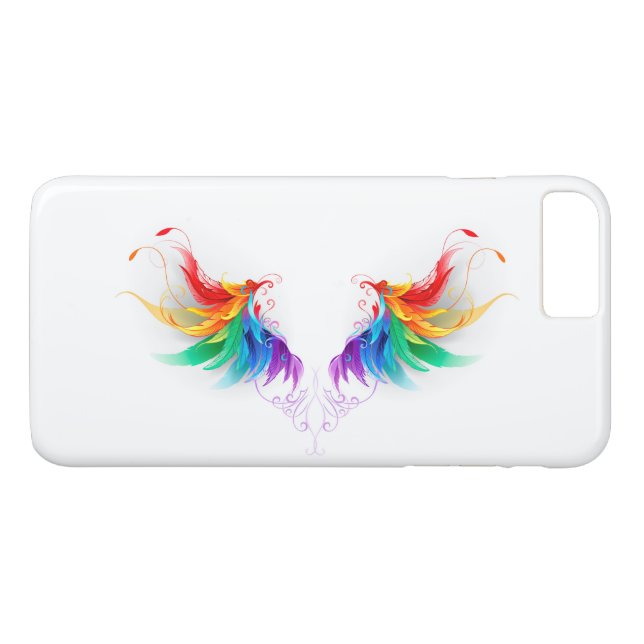 Fluffy Rainbow Wings Case-Mate iPhone Hülle (Rückseite (Horizontal))