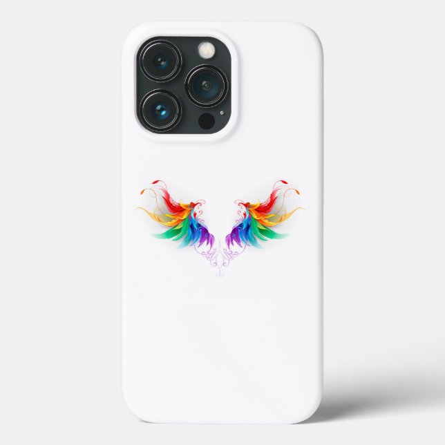 Fluffy Rainbow Wings Case-Mate iPhone Hülle (Rückseite)