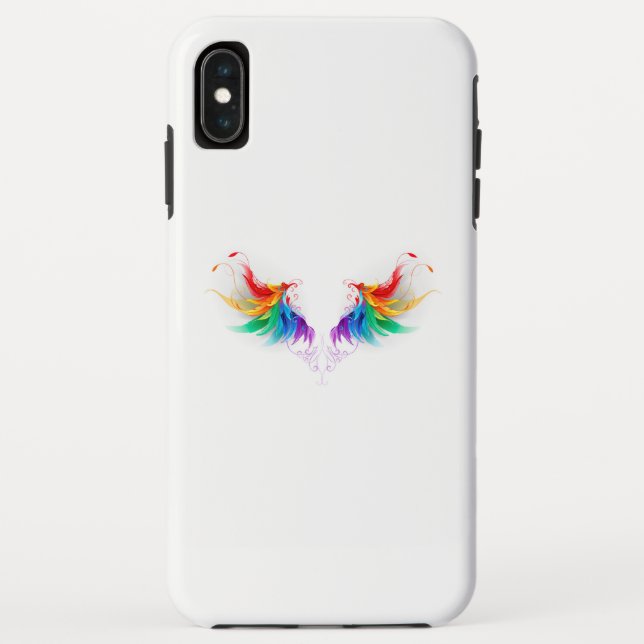 Fluffy Rainbow Wings Case-Mate iPhone Hülle (Rückseite)