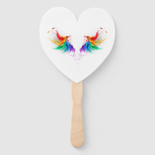 Fluffy Rainbow Wings Fächer
