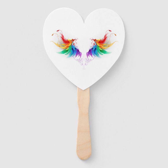 Fluffy Rainbow Wings Fächer (Vorderseite)