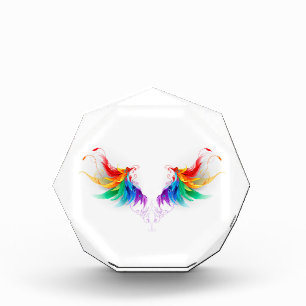 Fluffy Rainbow Wings Fotoblock